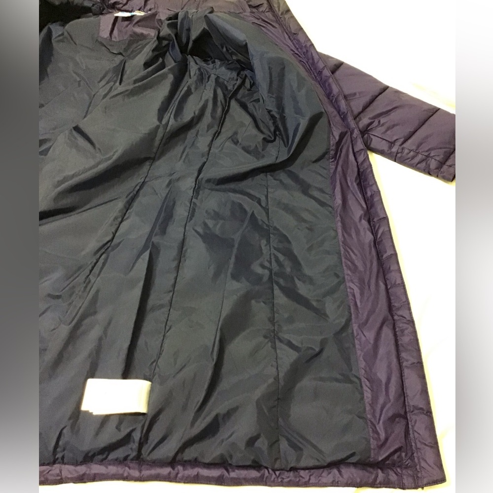 Columbia Purple Hooded Puffer Long Jacket Multi Zipper Details Size XL - Picture 16 of 16